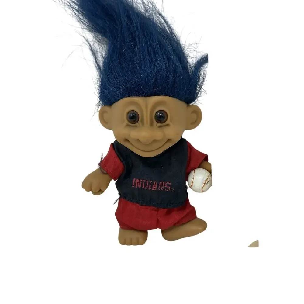 Vintage Troll Doll Cleveland Indianapolis Official MLB Product - Broken Bat